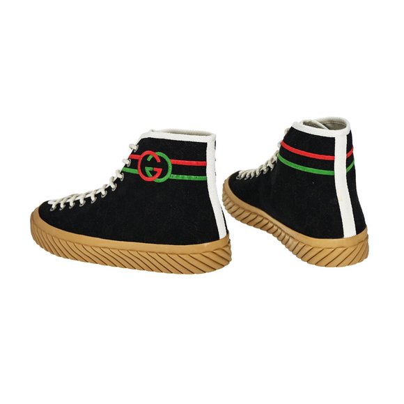 Gucci Men's GG Interlocking on Original GG Canvas High Top Sneakers - Picture 3 of 9